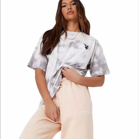 🔄 Playboy Charcoal Oversized T-Shirt - Picture 2 of 5